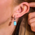 Grey | .925 Sterling Silver | Mermaid Glass Pebble Huggie Earrings